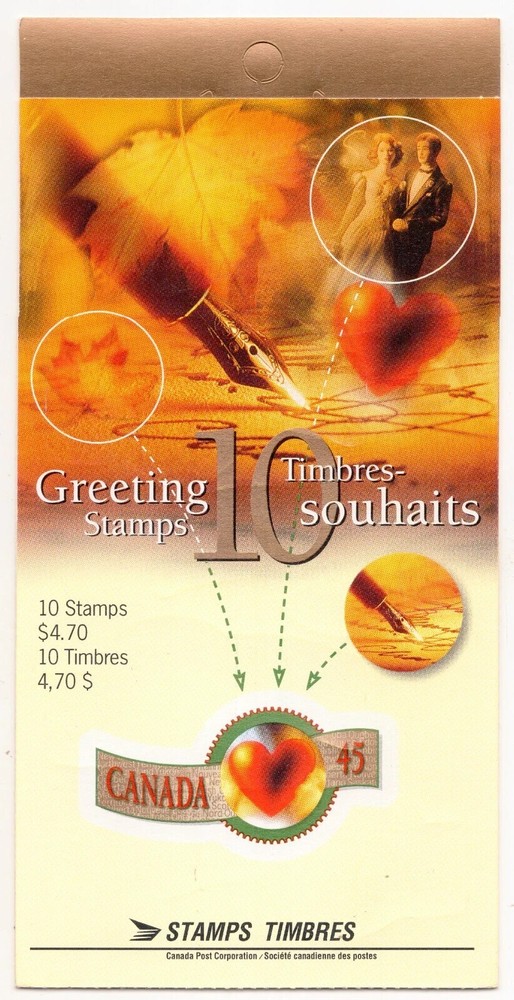 Canada - BK200a - Glued Flap - Greeting Stamps
