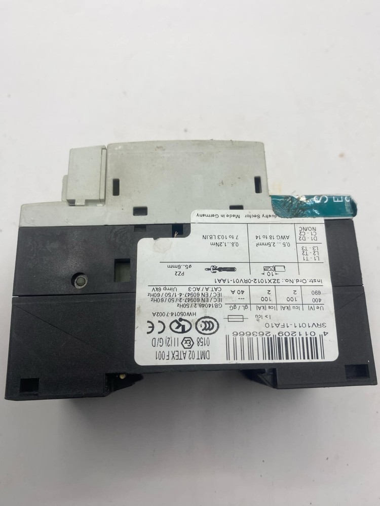 Siemens sirius 3RV1011-FA10 Manual Combination Starter motor controller