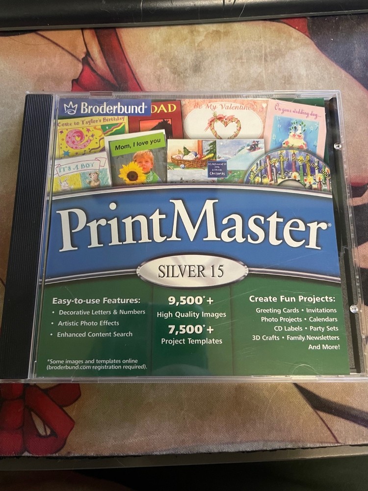 PrintMaster Silver 15 from Broderbund for Windows with case
