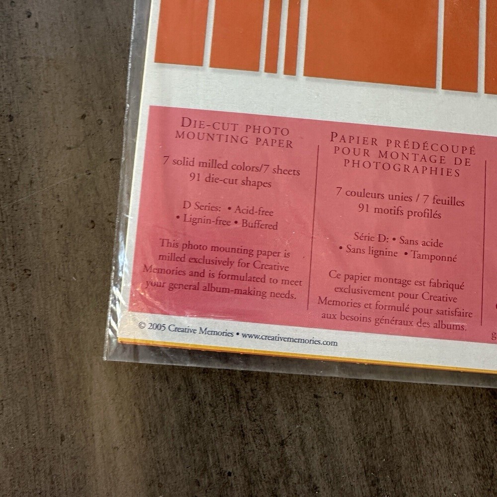 Creative Memories Short Cuts COOL & WARM Solid Color Geometric Shapes