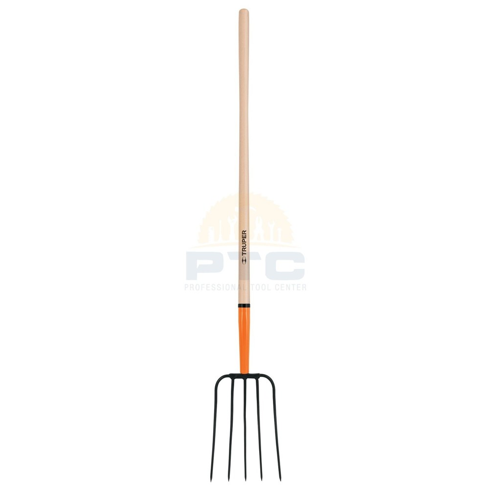 Truper BPJ-5 Straw pitchfork, 5 teeth, 48" handle