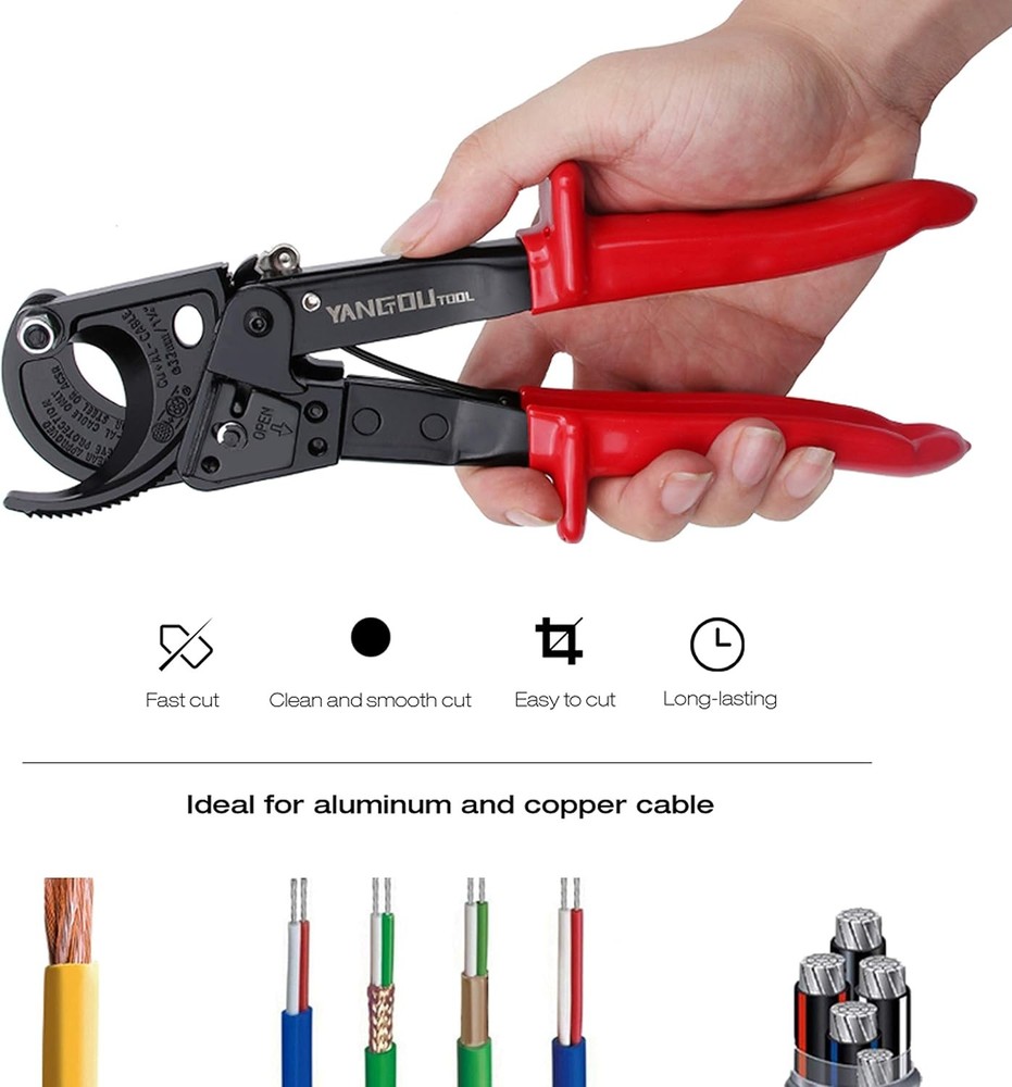 Yangoutool Ratchet Cable Cutter Heavy Duty 1 Pack