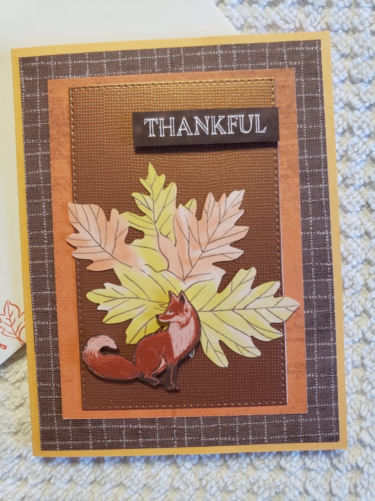 handcrafted fall thankful greeting card