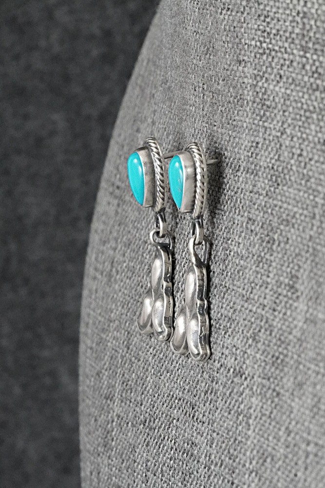 Turquoise & Sterling Silver Earrings - Sharon McCarthy