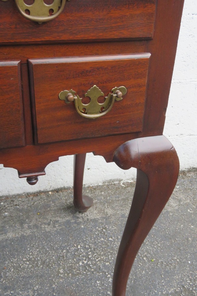 Late 1800s Queen Anne Legs Solid Mahogany Small Server Buffet 5603