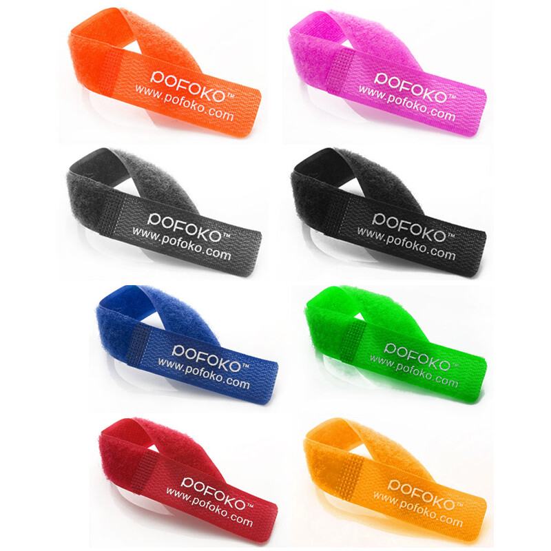 Hook And Loop Cable Ties Reusable Straps Tidy Strap 20mm*185mm 8 Various Colours
