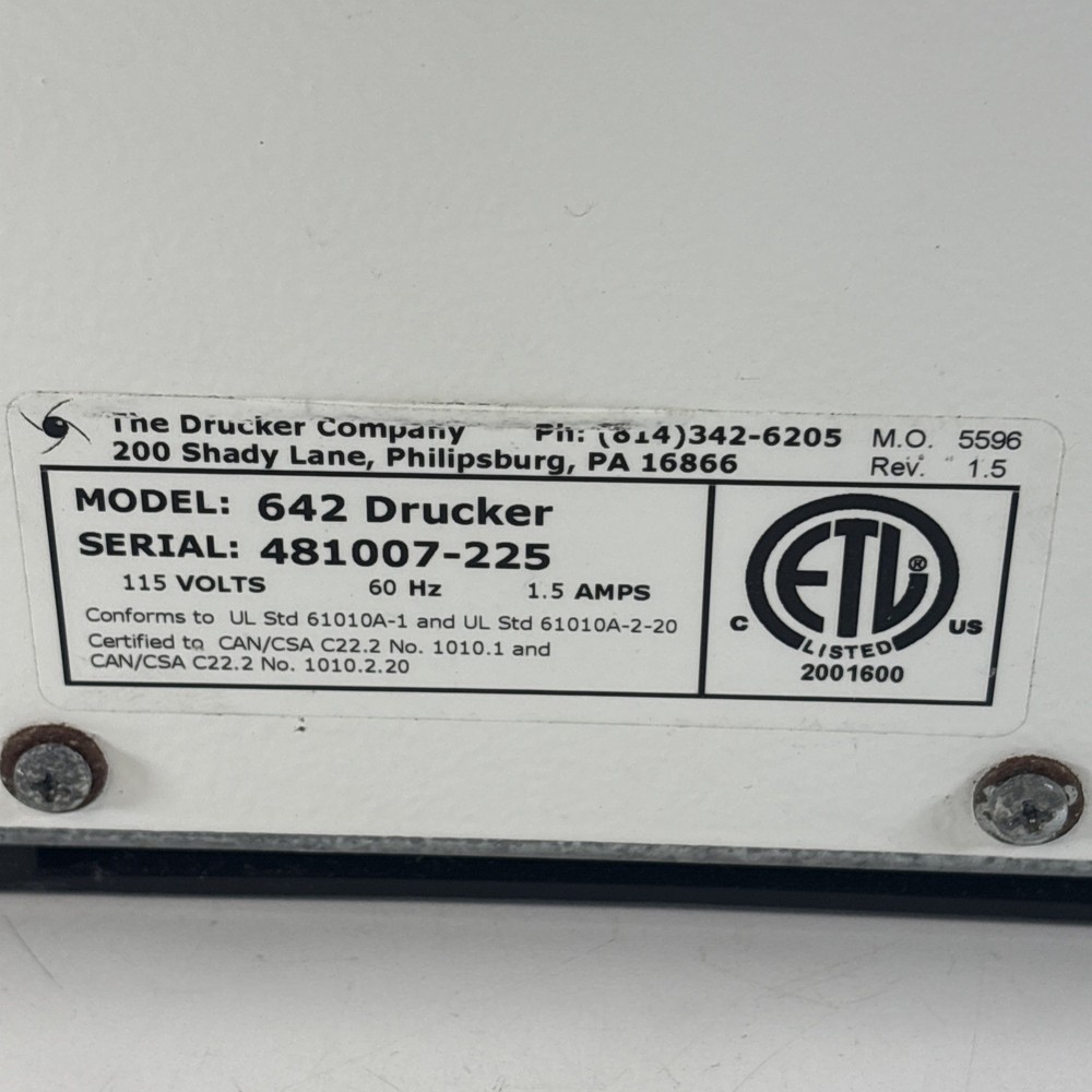 Drucker Horizon Mini B Model 642 Centrifuge with Red Inserts