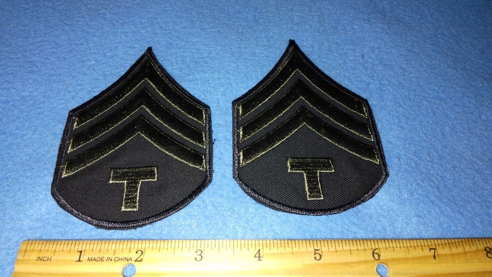 VIETNAM - US Army TECH Sergeant  Rank Patch Chevron MSG - PLASTIC BACKS - NEW