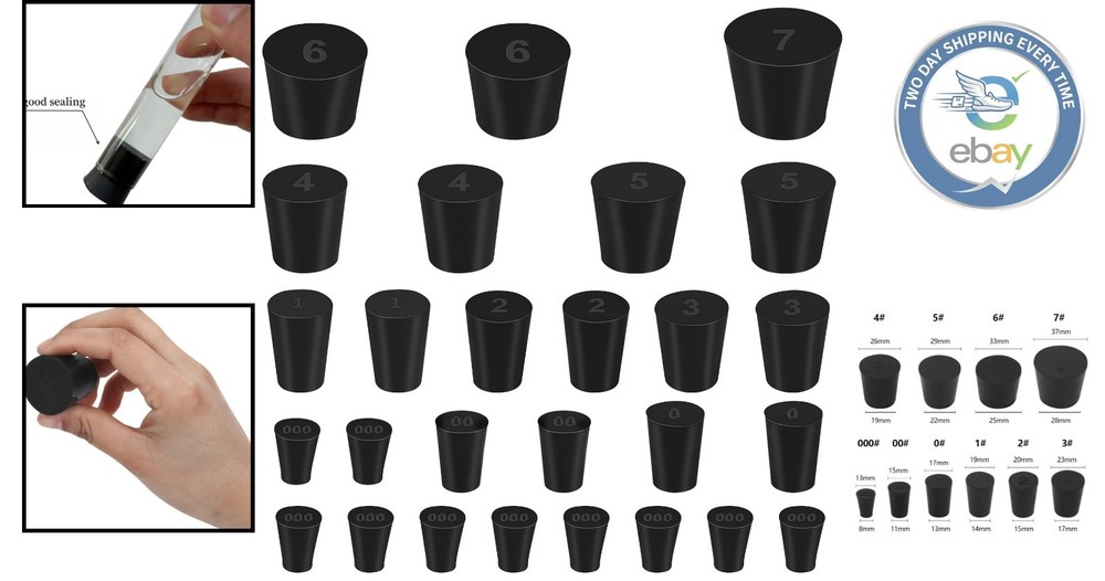 Versatile 27-Piece Rubber Bung Set - Assorted Sizes for All Applications