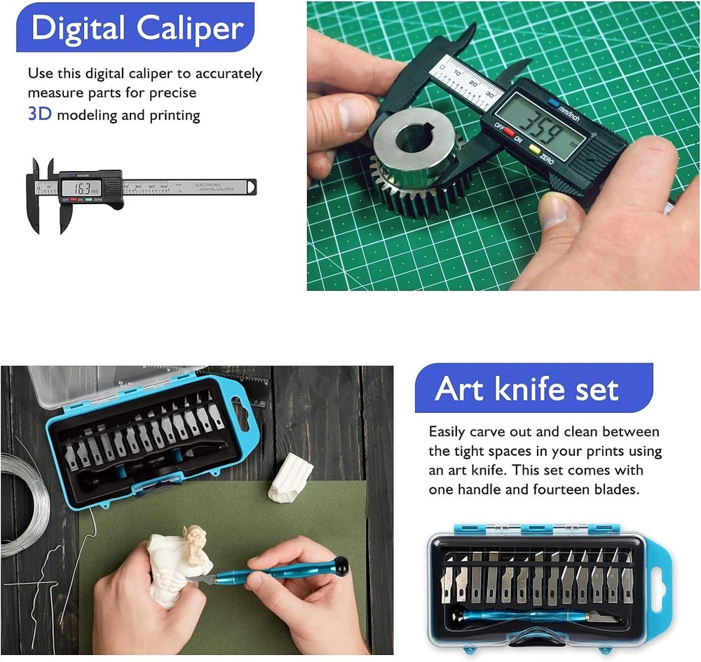 Versatile 45-Piece 3D Printing Toolkit for Enhanced Workflow & Precision