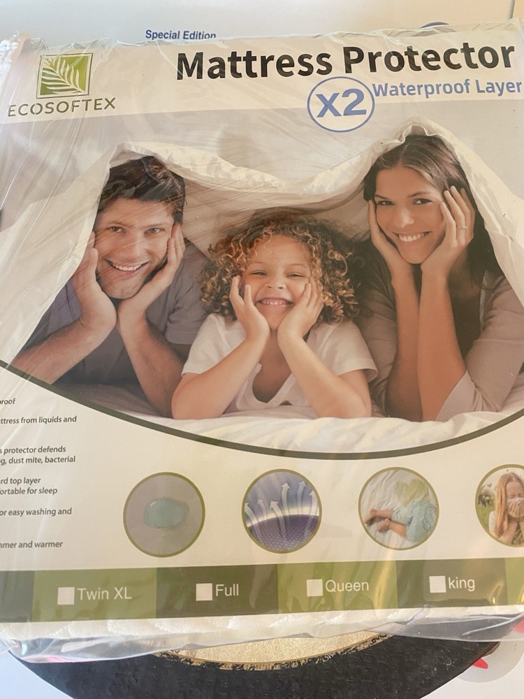 Twin Size Mattress Protector, Waterproof, Ecosoftex