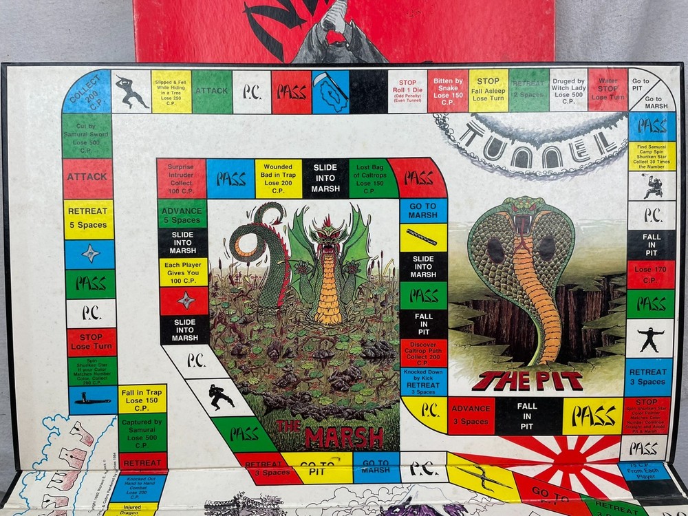 Vintage 1982 NINJA GAME Board Game Richard E. Hasbrouck - Retro