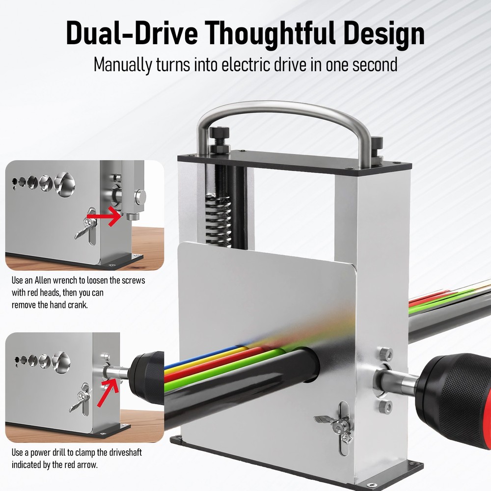 Six-hole Manual Wire Stripper Drill-driven Wire Stripping Tool For 3-17mm