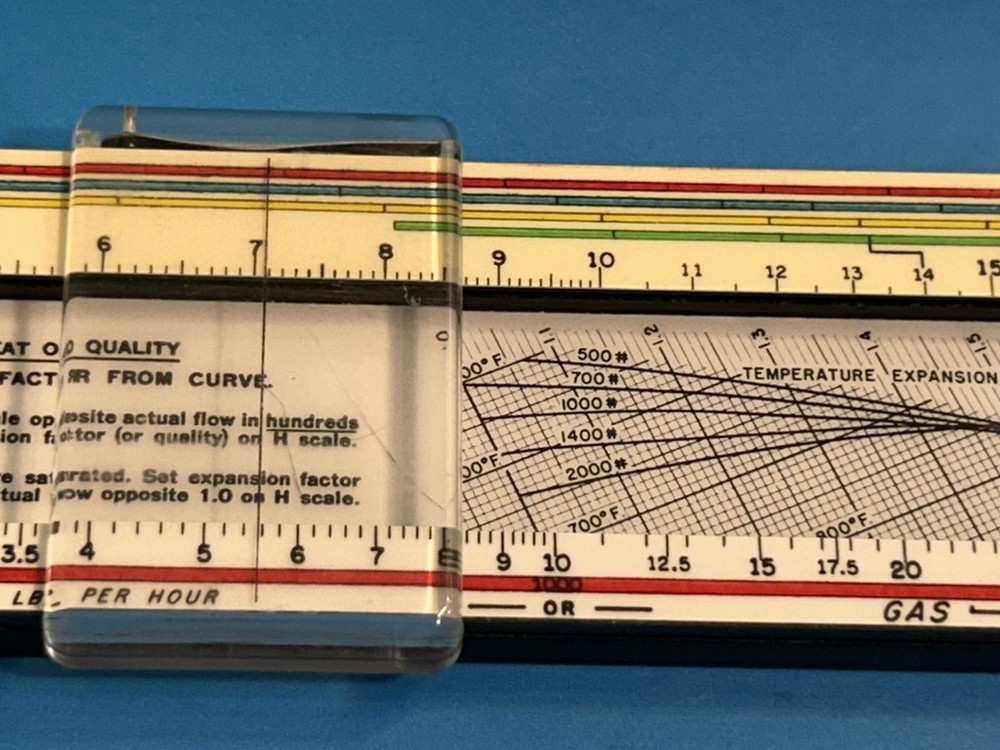 Foxboro Flow Slide Rule In Leather Case