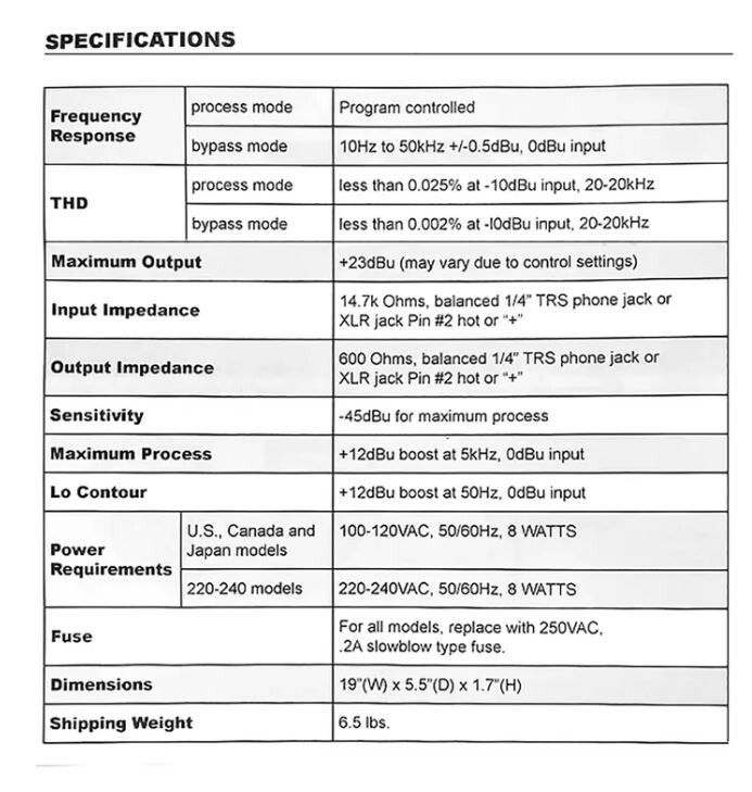 882i Sonic Maximizer Audio Sound Processor/Exciter
