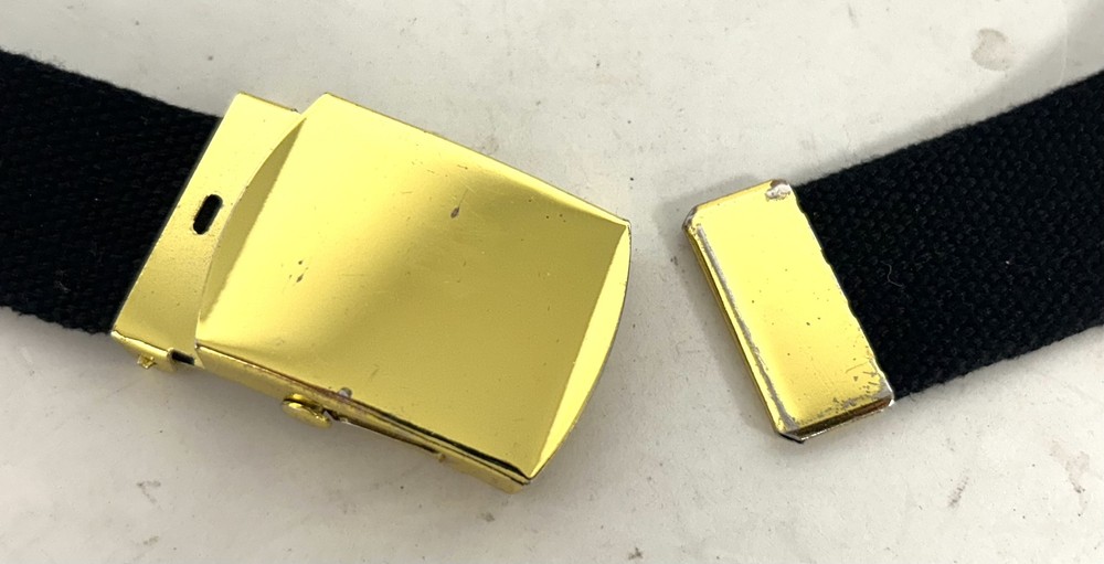 British Military Issue Royal Navy Working Pull Through Black Trouser Belt