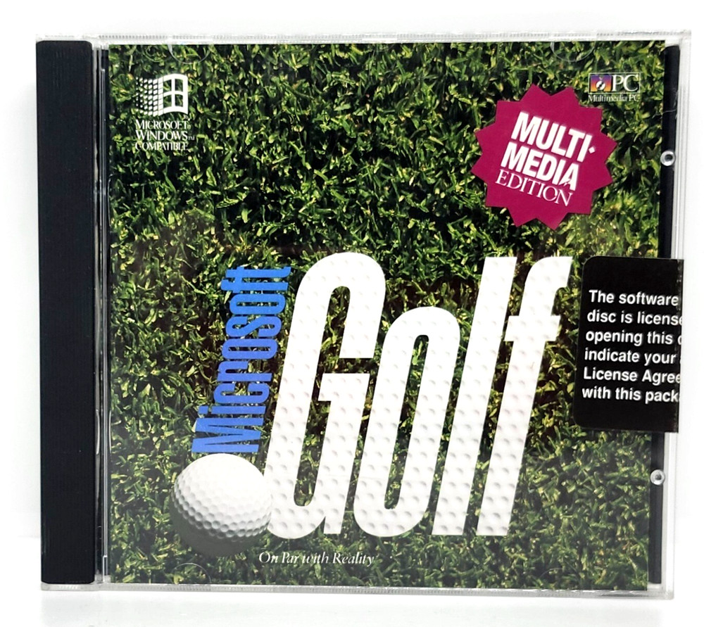 MICROSOFT GOLF ~ MULTIMEDIA EDITION CD-ROM (1993) MICROSOFT WINDOWS COMPATIBLE