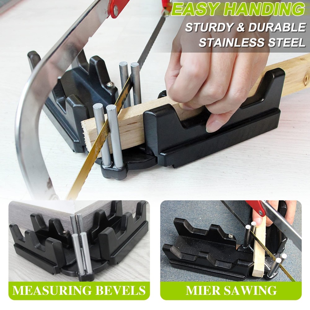 2-in-1 Mitre Measuring Cutting Tool, Miter Saw Protractor Tool, Precise Mitre...