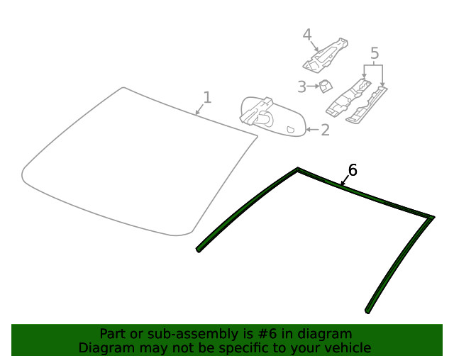 Genuine GM Windshield Upper Molding 95967121