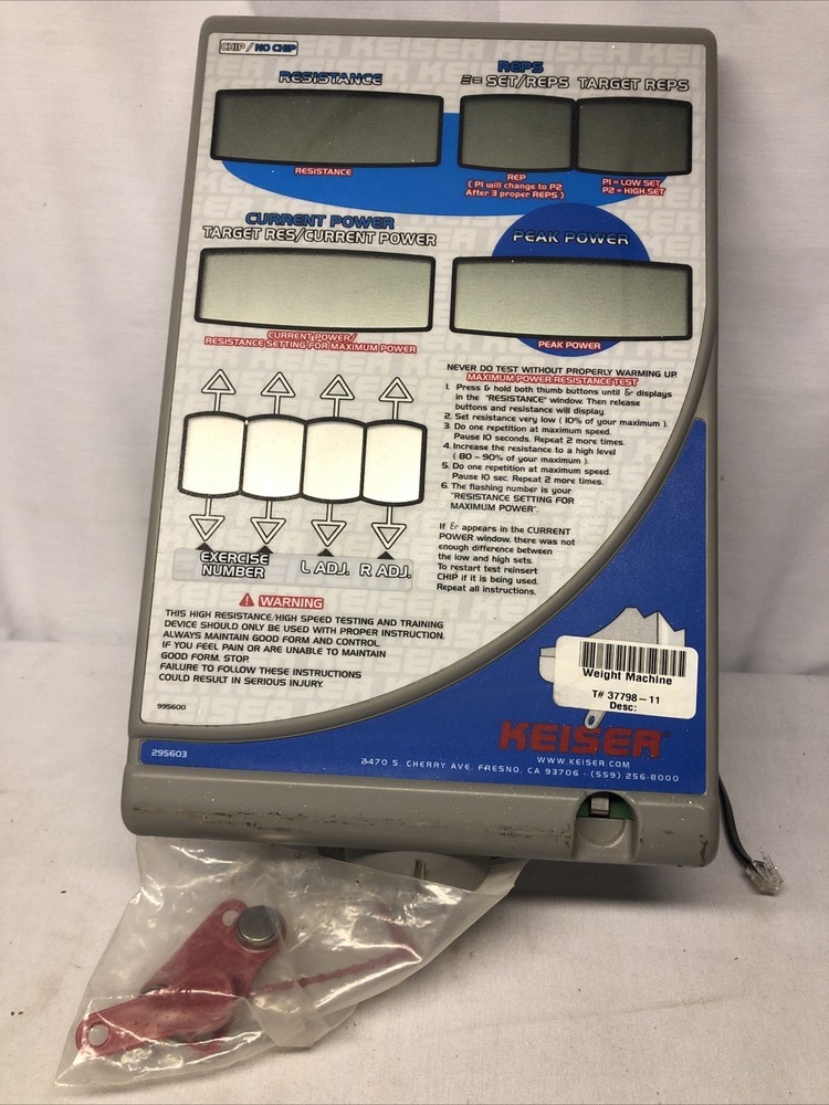 Display Replacement Keiser 003020PP Infinity Series Functional Trainer