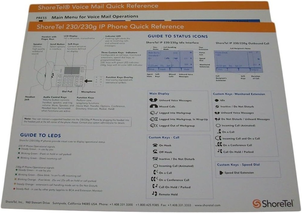 ShoreTel ShorePhone IP 230 Phone