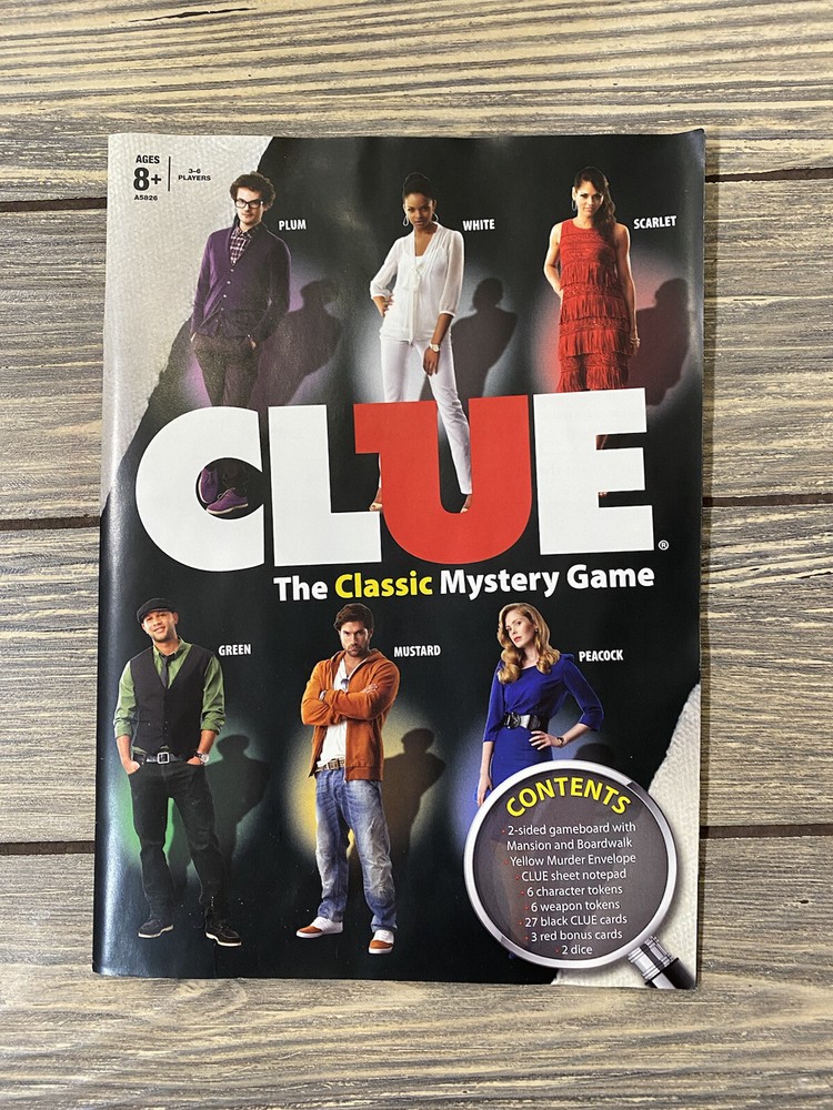 Hasbro 2013 Clue Board Game Replacement Parts Instructions
