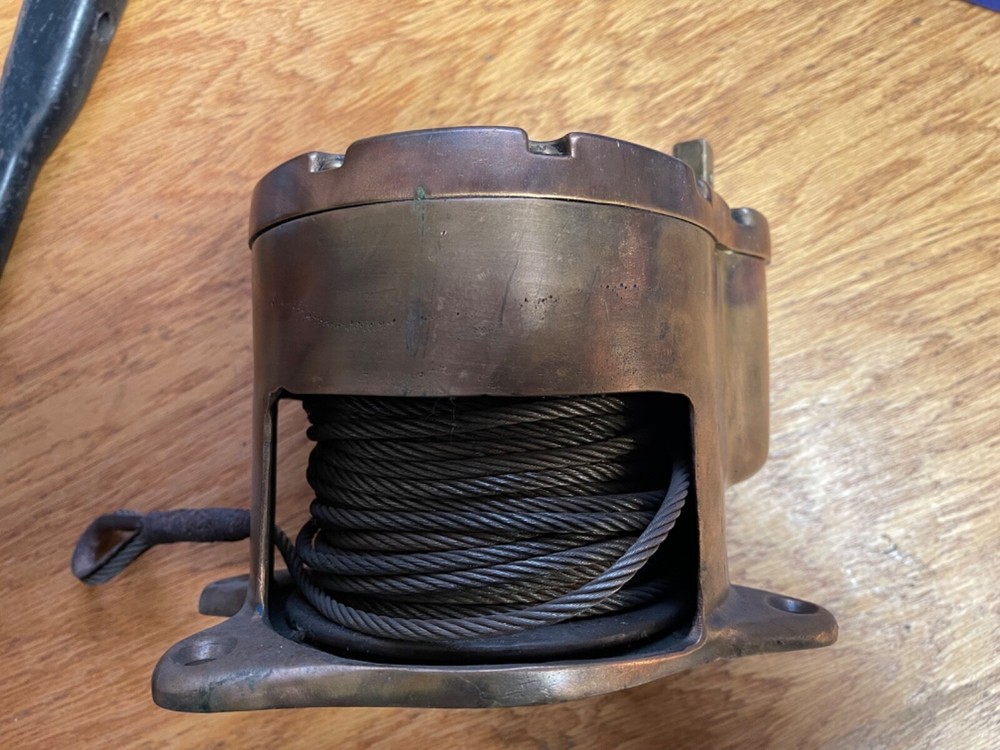 Brass sailboat winch