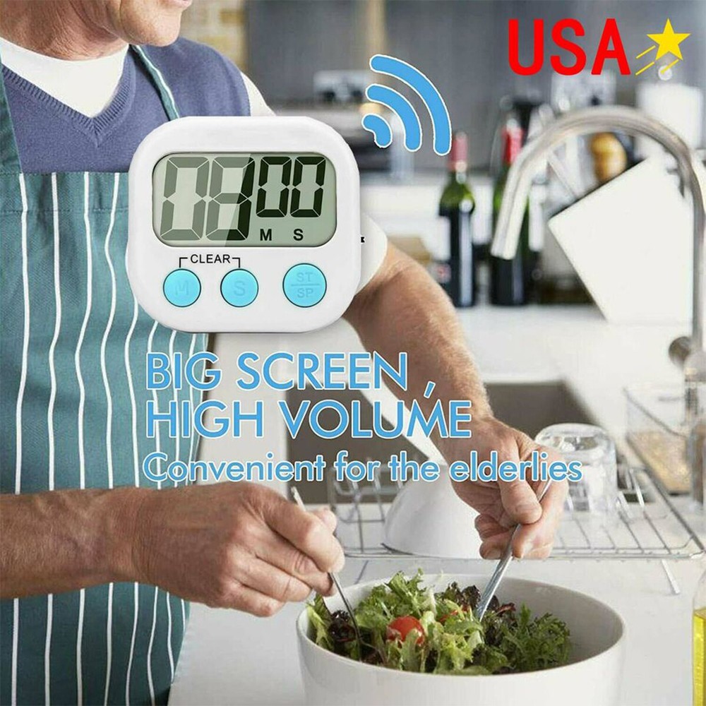 Digital Kitchen Cooking Timer Also Used Magnetic Countdown Timer for Exercise