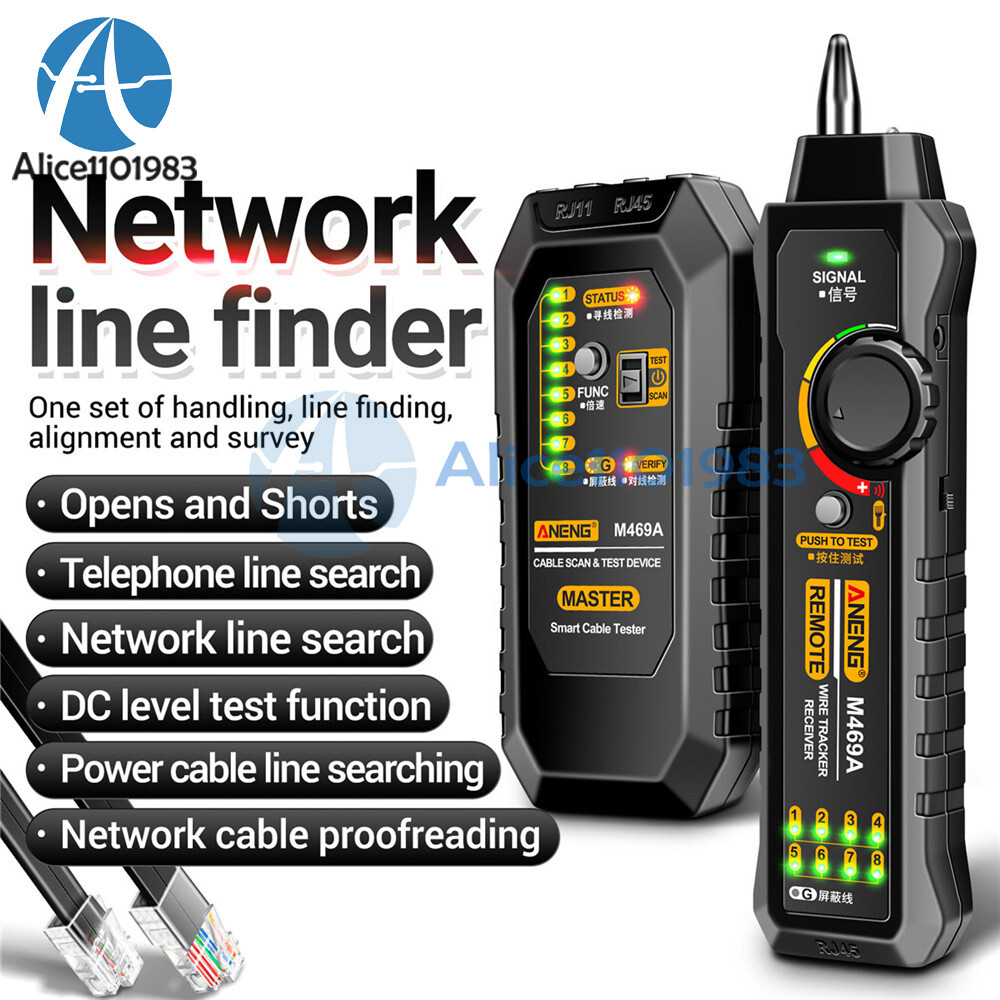ANENG M469A Multifunctional RJ45 RJ11 Network Cables Tracker Networking Analyzer