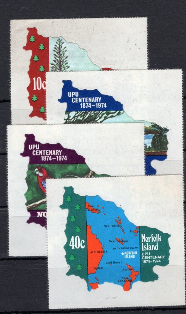 BRITISH NORFOLK - UPU 4 DIFFERENT AUTOADHESIVE, STAMPS