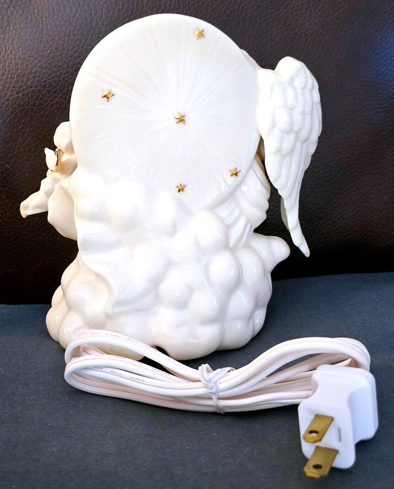 Wonderful Angel with Harp Ceramic Nightlight Tabletop