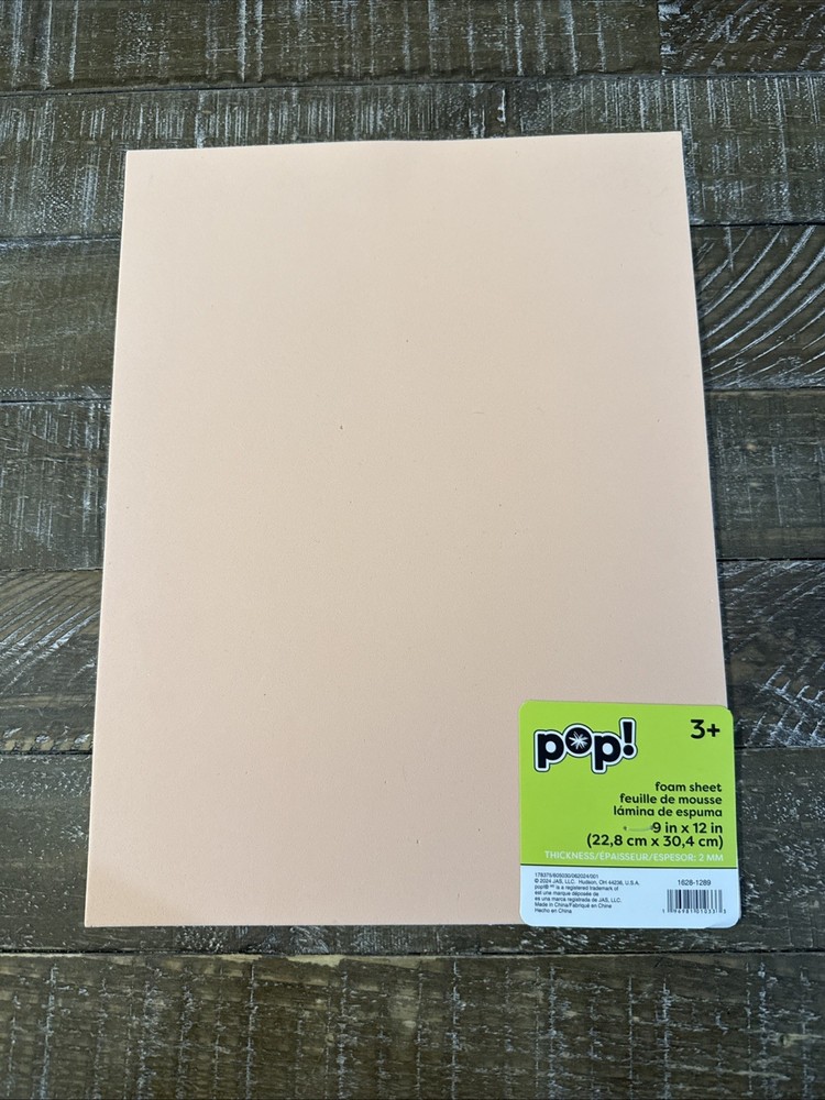 Pop! Foam Sheet 9x12” Peach