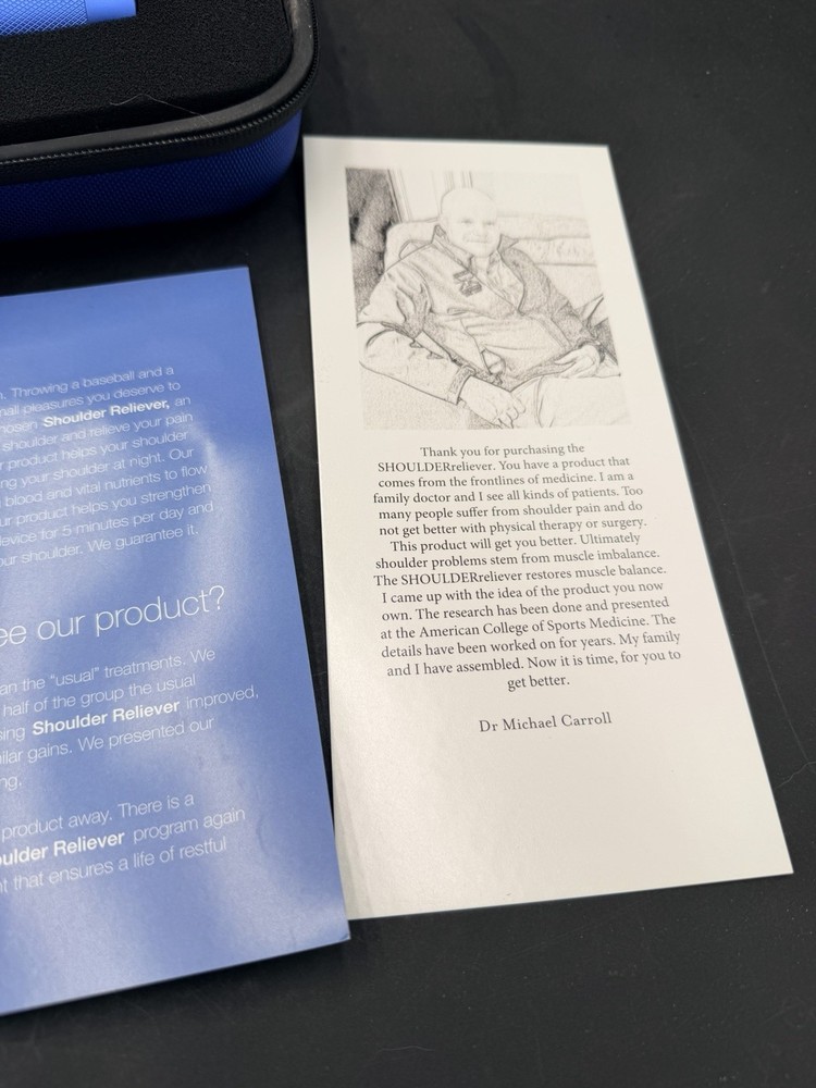 Shoulder Reliever System – Exercise Balls, Cable & Night Support NEW OPEN BOX