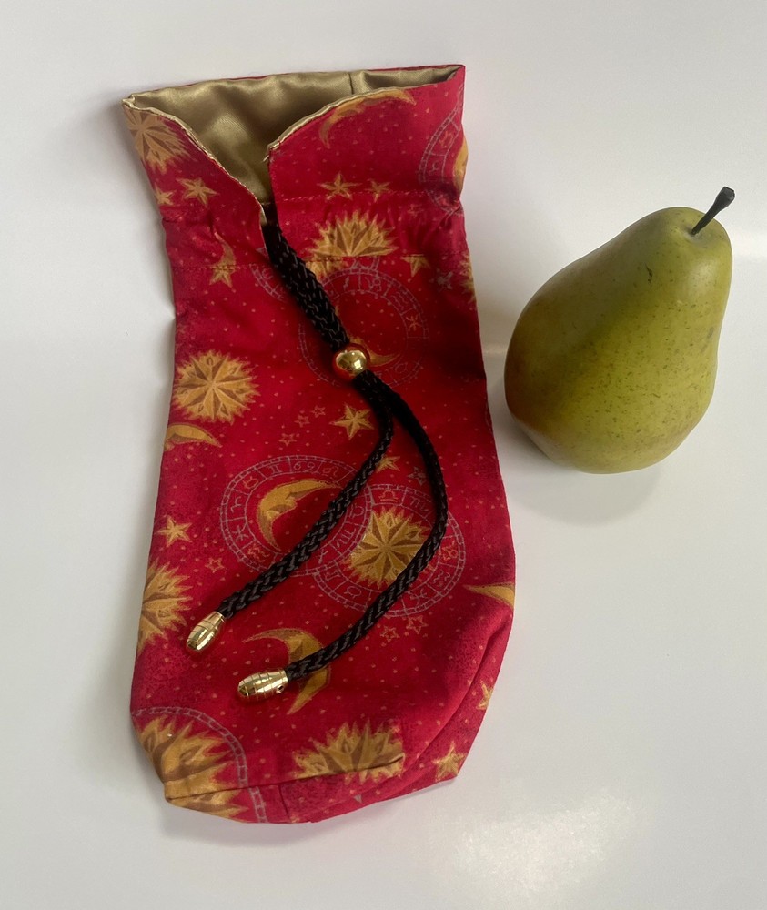 Tarot Deck Bag Celestial Sun Moon Stars Drawstring Pouch Witchcraft Divination