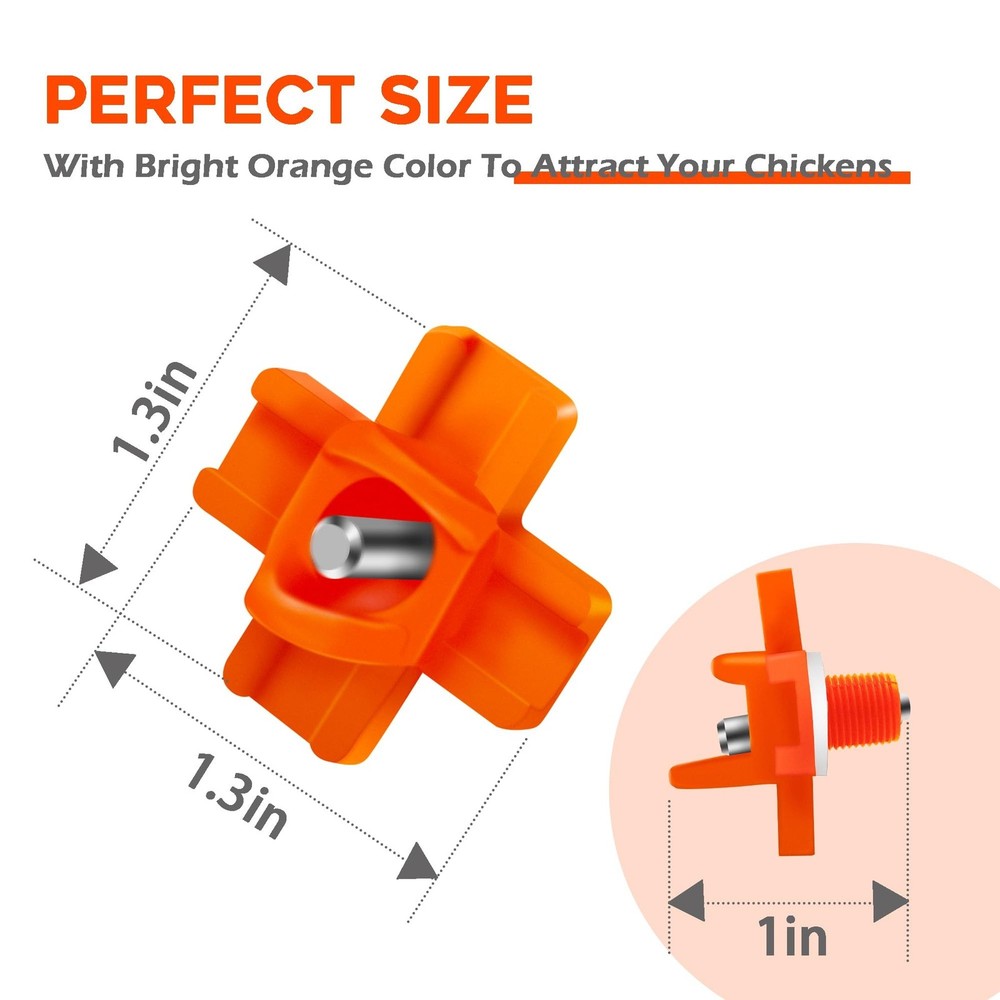 Chicken Waterer Nipple Horizontal Side Mount Automatic Nipples Drinker for Ch...