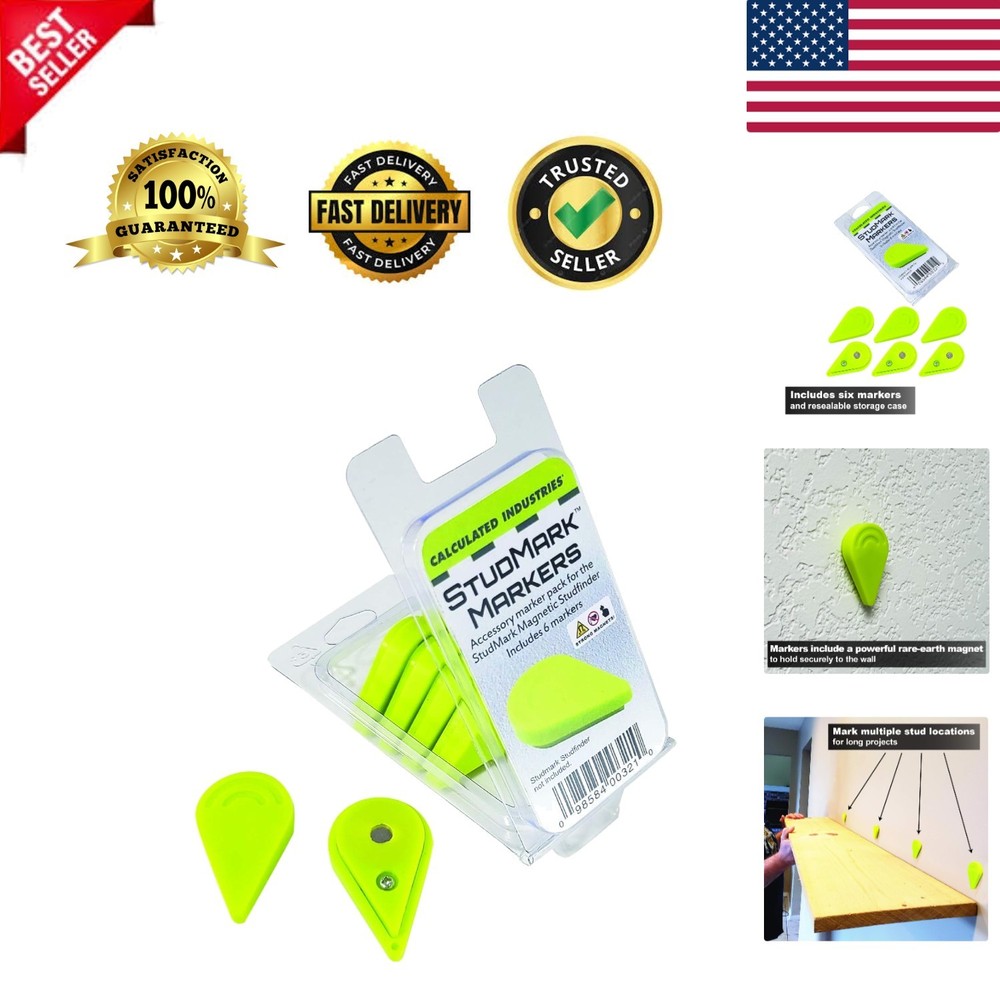 Compact 6-Piece StudMark Replacement Markers - Effortless Stud Location Tracking
