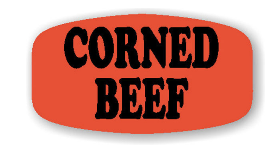 Corned Beef LABELS 1000 PER ROLL GREAT STICKERS
