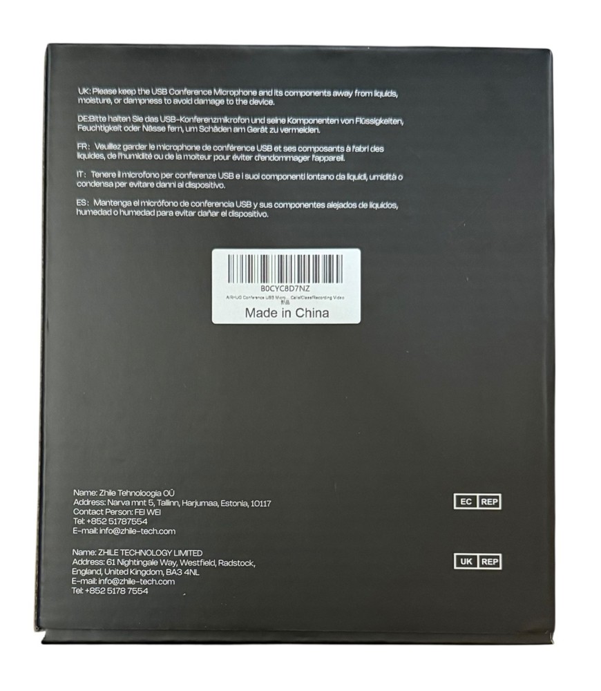 AIRHUG 21 USB Multi Function Conference Speaker with Microphone NEW Open Box