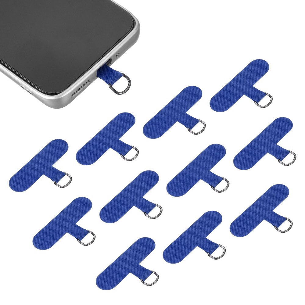 12pcs Phone Tether Tab, Universal t Shape Phone Lanyard Patch, Dark Blue
