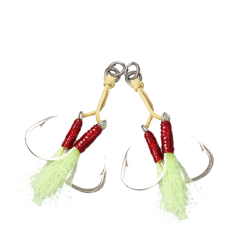 2PCS/PACK Mustad Double Assist Hooks 7/0