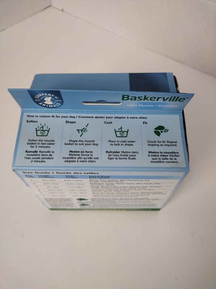 BASKERVILLE BLACK ULTRA MUZZLE FOR DOGS SIZE 4 PERMITS PANTING & DRINKING EUC