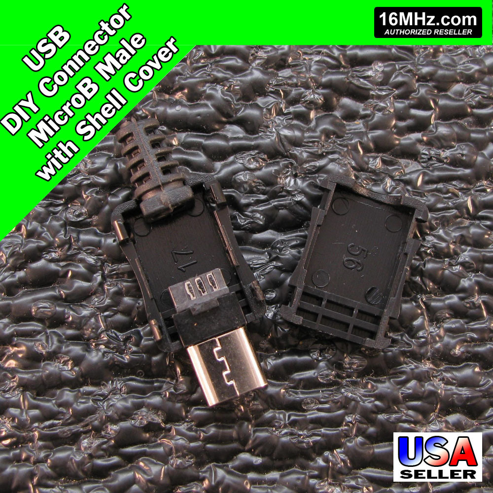 USB MicroB 2x Male DIY Connector Plug Jack Cable Replacement Shell Sets Q51