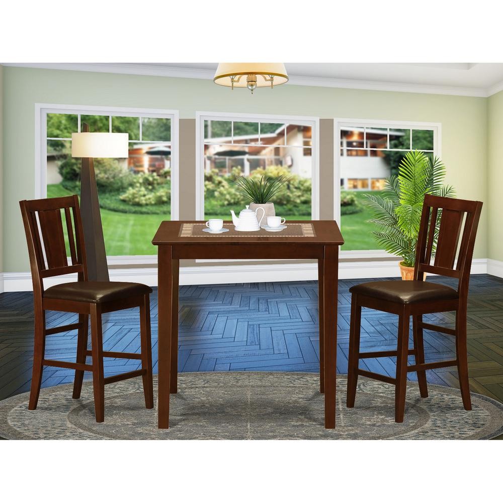 3 Pc Counter height Table-pub Table and 2 Dinette Chairs