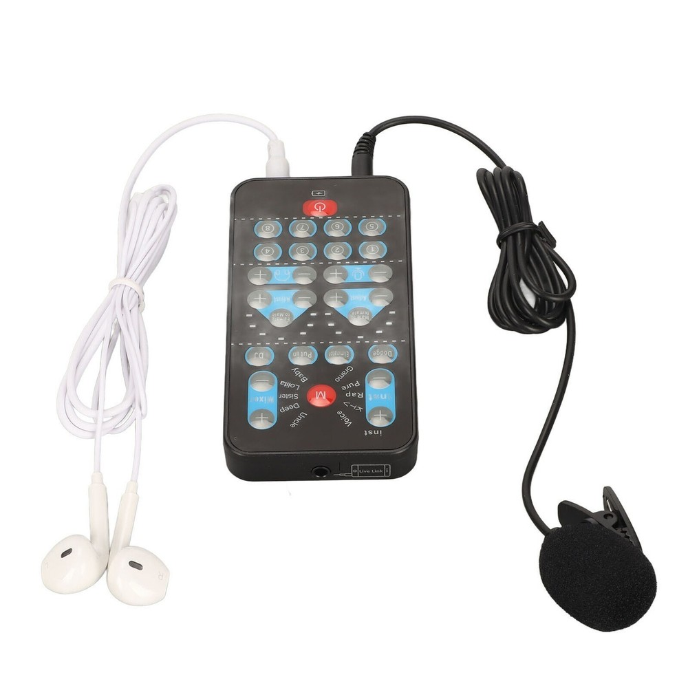 Mini Voice Changer Device Handheld Sound Card 8 Fixed Sound Effects