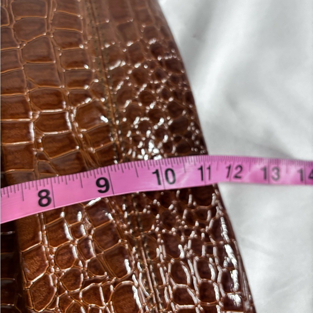 Jaclyn Smith Rich Brown Croc-Pattern Tote