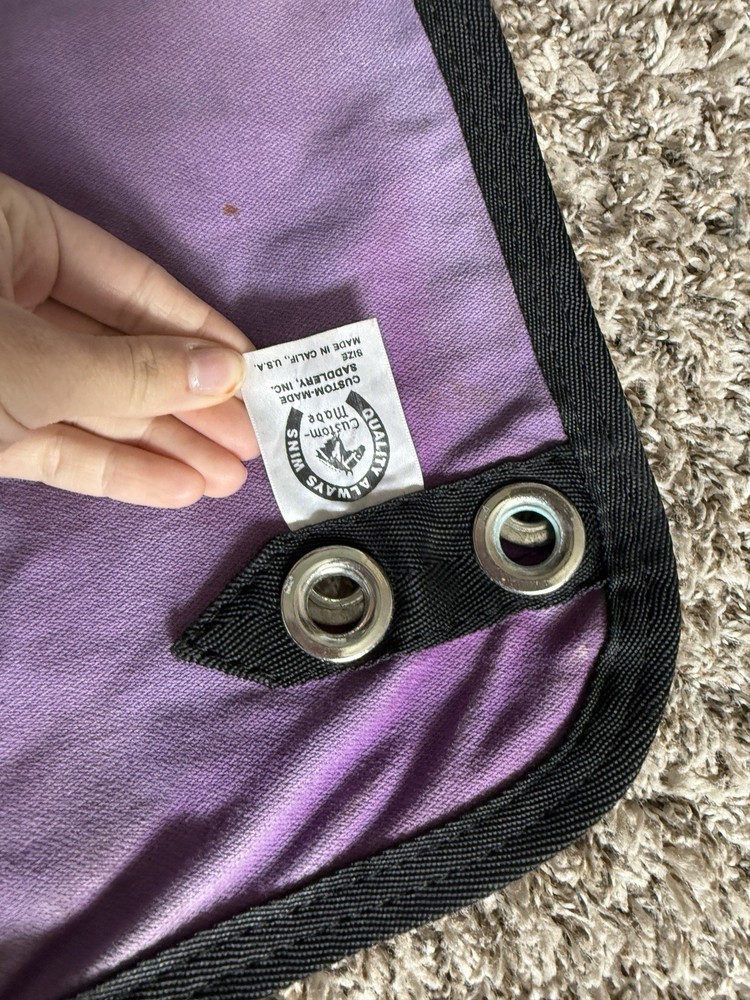 72” Custom Purple Canvas Cotton Stable Blanket