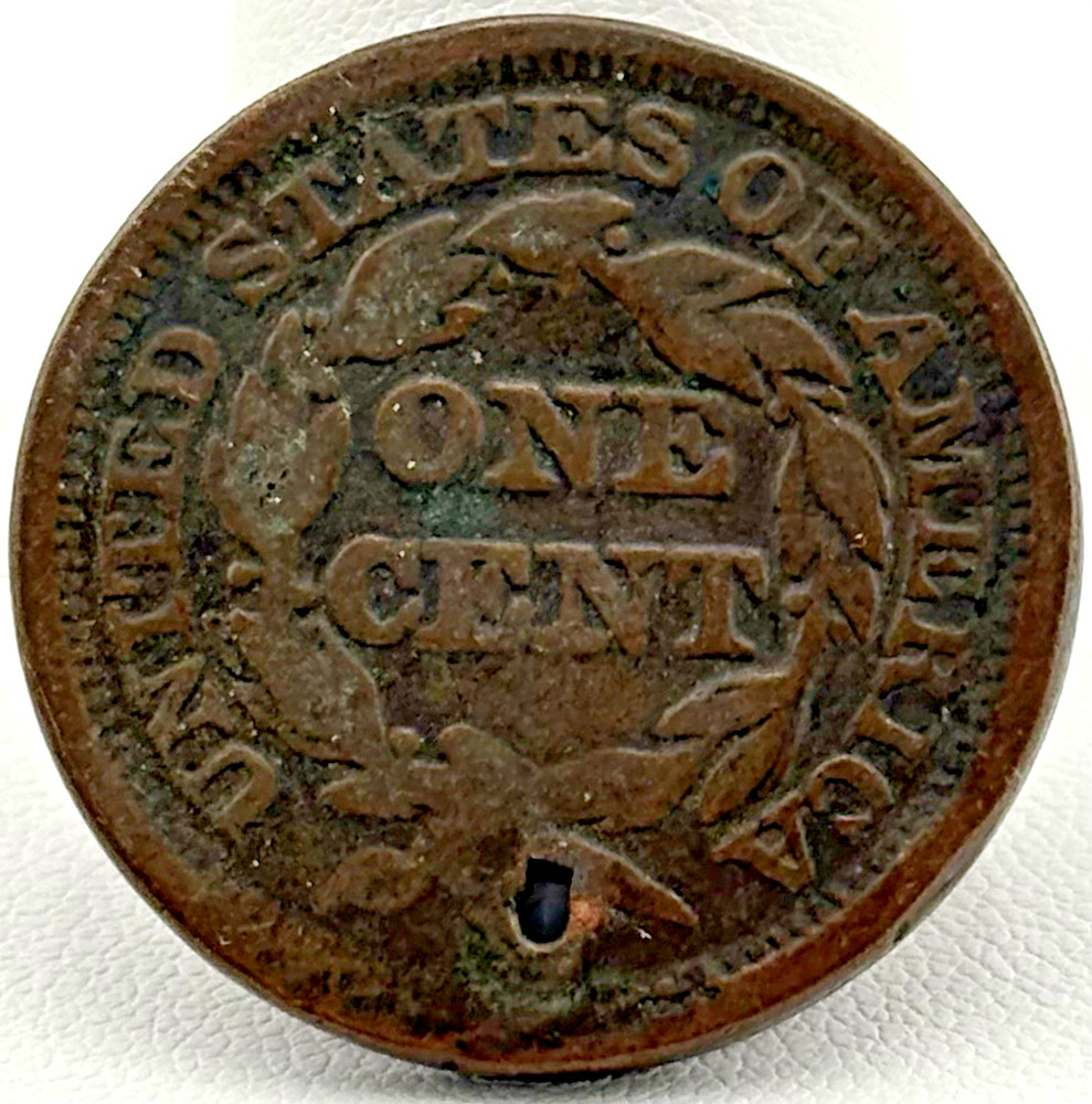 1849 Large Cent Holed