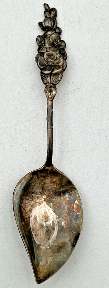 REED & BARTON HARLEQUIN JELLY SERVER, LADLE, LEMON FORK & OLIVE FORK SILVERPLATE