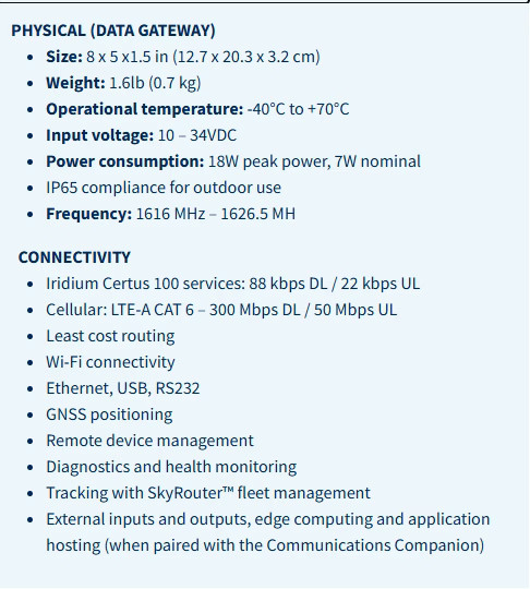 Blue Sky Systems Skylink SL5100-LM-FS-US Land Data Gateway Fixed Site Kit