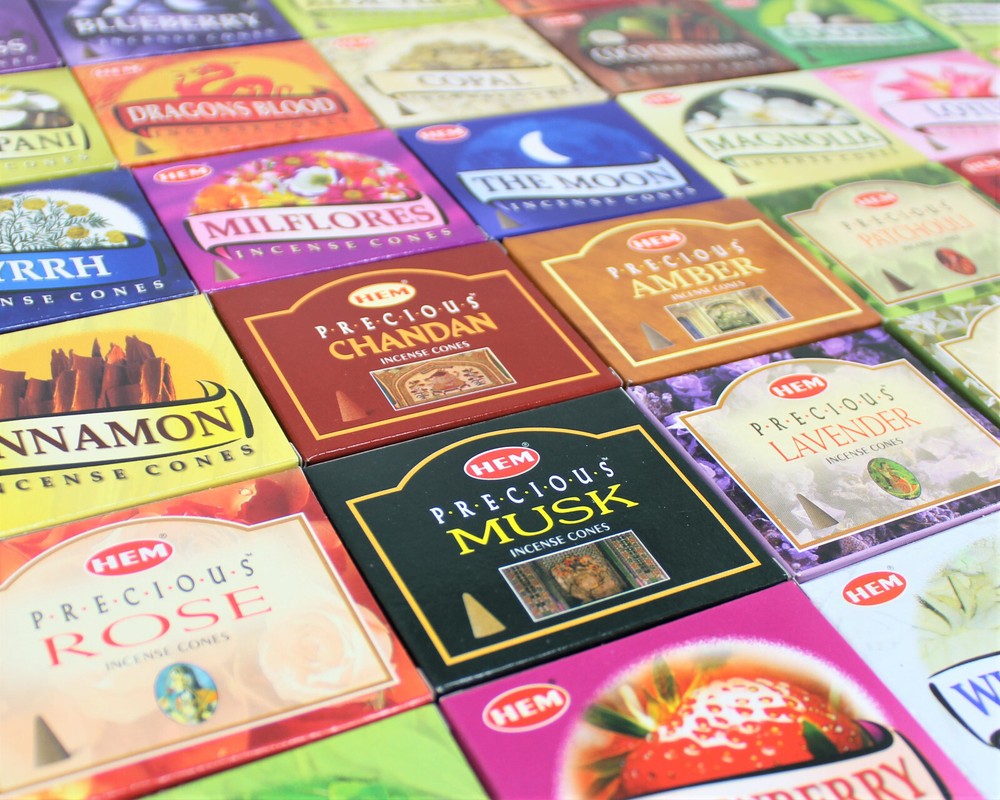 200 Cones: Hem Assorted Incense Cones Bulk Mixed Sampler Variety Lot (20 Boxes)